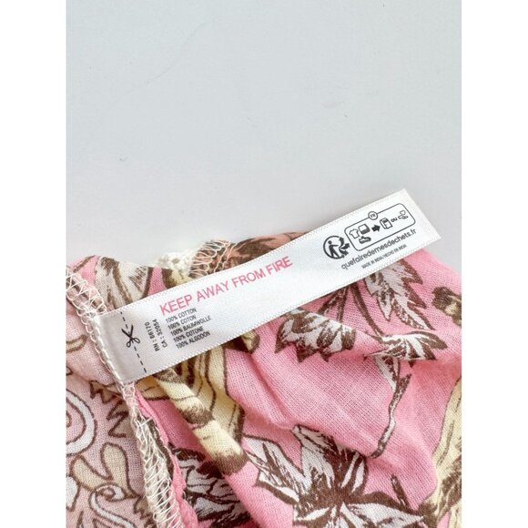 INTIMATELY FREE PEOPLE Watching Waves Pink Floral Cotton Voile Romper, Size S - Picture 15 of 16